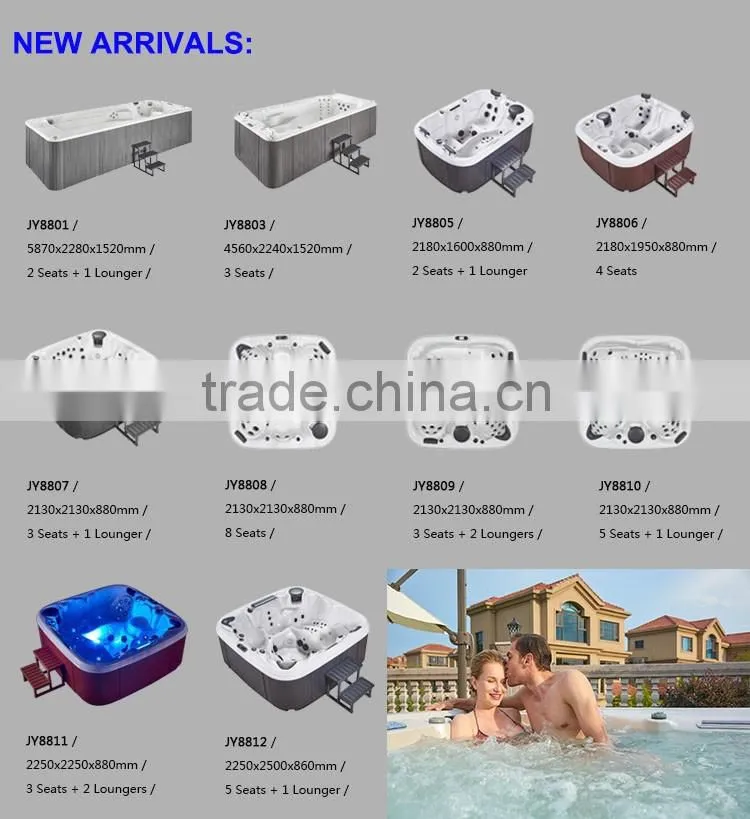 Acrylic outdoor spa hot tub,portable whirlpool sex massage bathtub