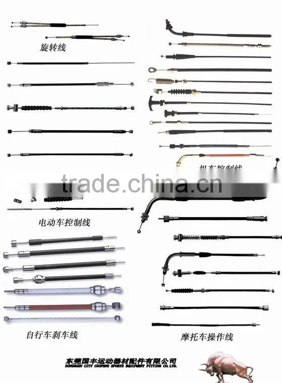 Low lead baby carriage control cable