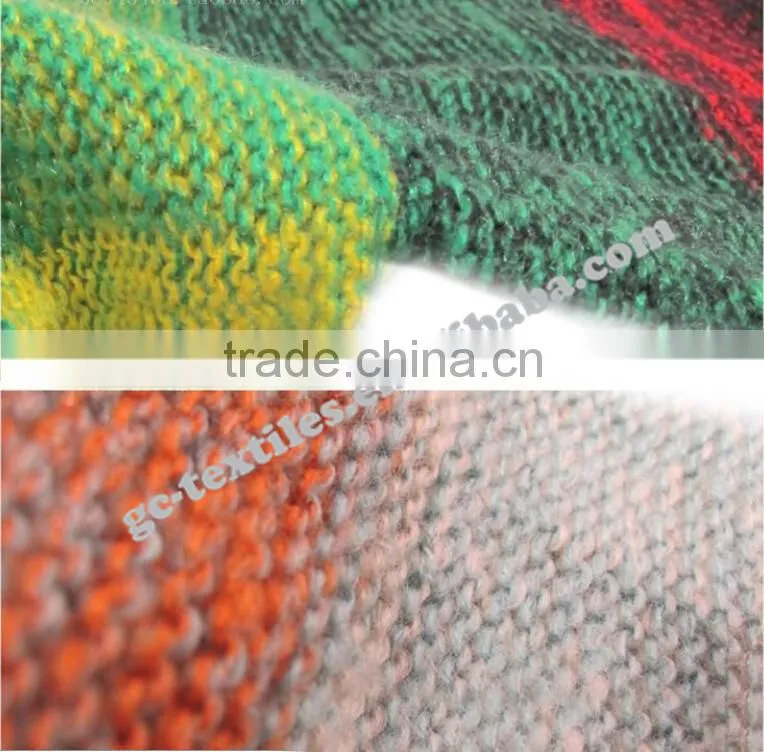 100% mohair colorful neckerchief for girl