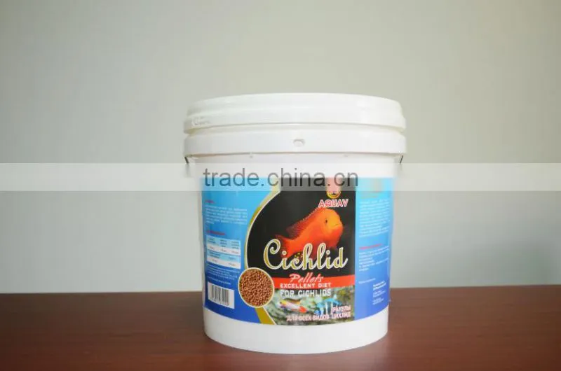 Pellets fish food for Cichlid in bucket with great quality