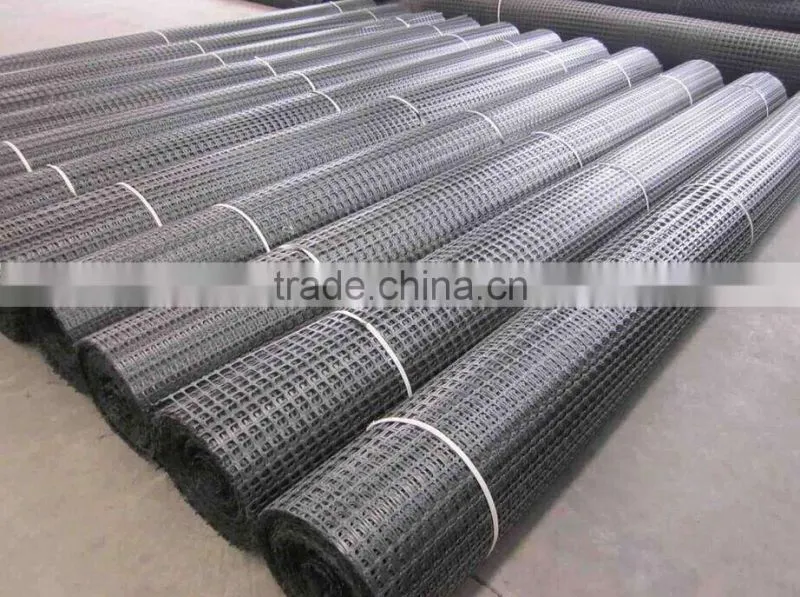 HDPE/PP uniaxial geogrid for road reinforcement made in China