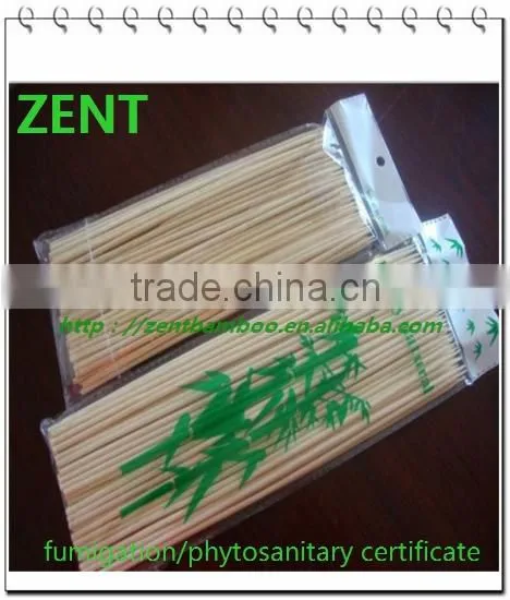 ZENT-77 BBQ round bamboo skewers(sticks) natural