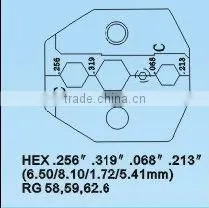 stock hot sell BNC hand Crimping Tools for RG58/59 cable wire plier HEX.256"319"068"213"