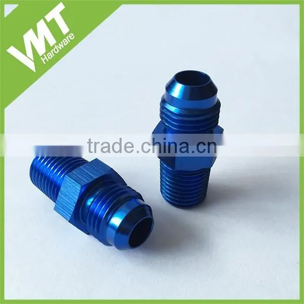 Aluminum AN10 to 1/8" NPT Blue Straight Flare Fitting