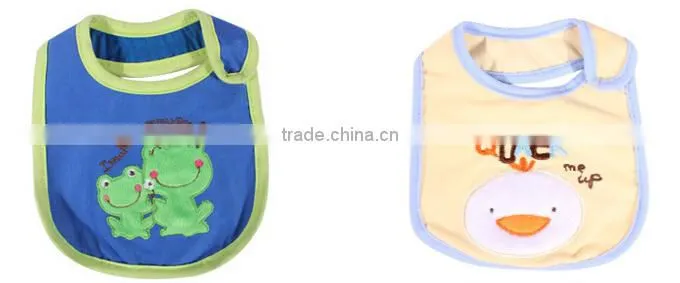2014 latest and cute design styles embroidery baby bibs