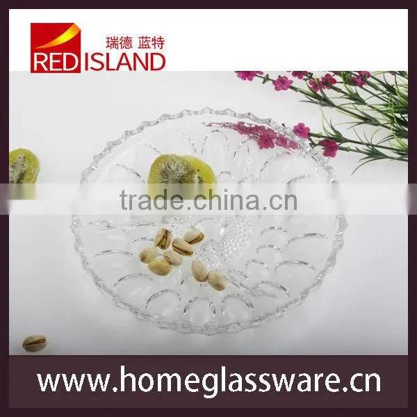 engraving fruit glass plate&dishes