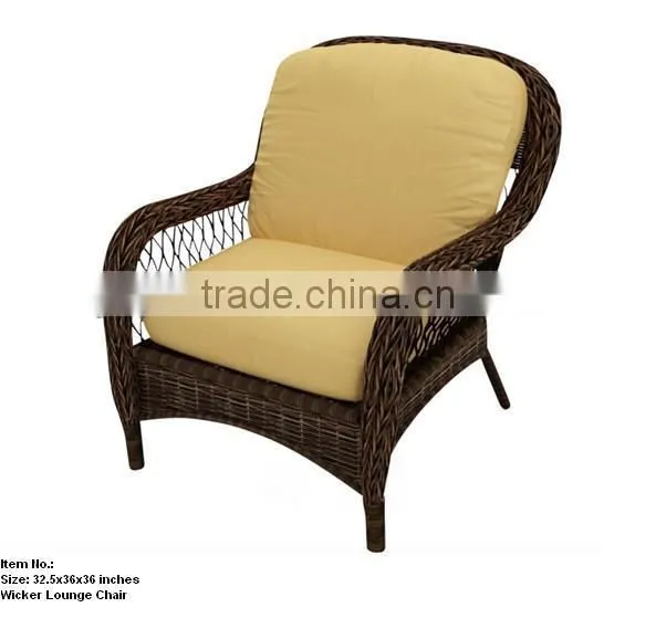 Wholesale Indoor Wicker lounge Chair With Cushion