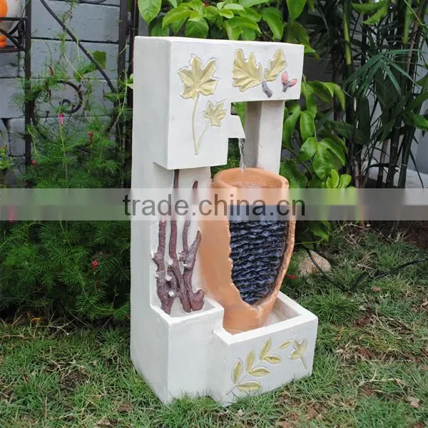 Popular Resin Square Indoor Modern Wall Fountain