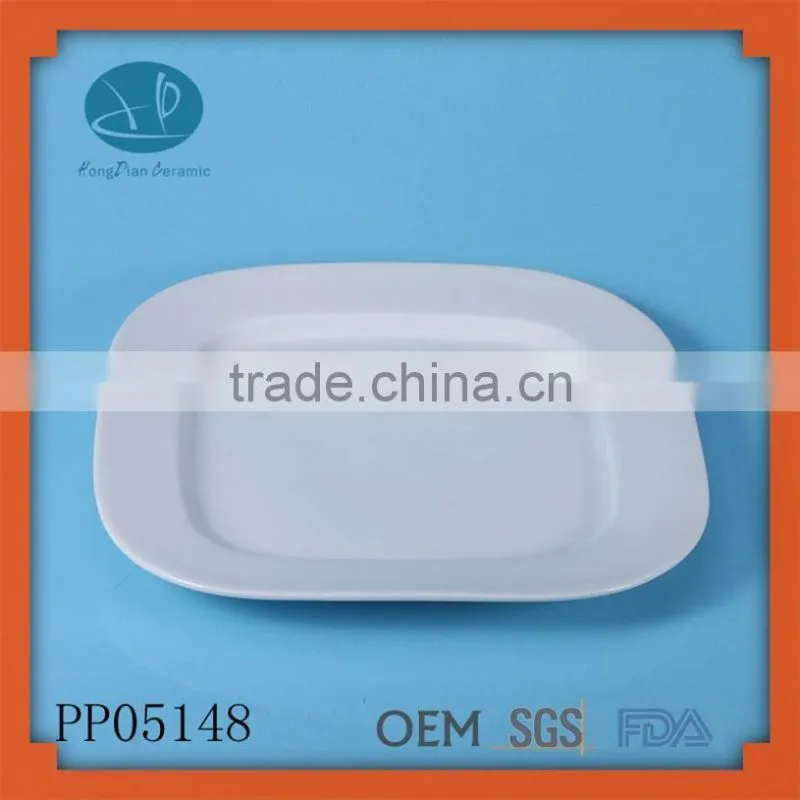 Wholesale white ceramic serving food tray plate fruit for sale