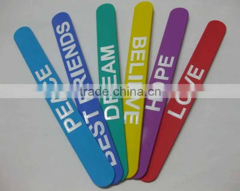High Quality Cheap Custom Silicone Slap Bracelet