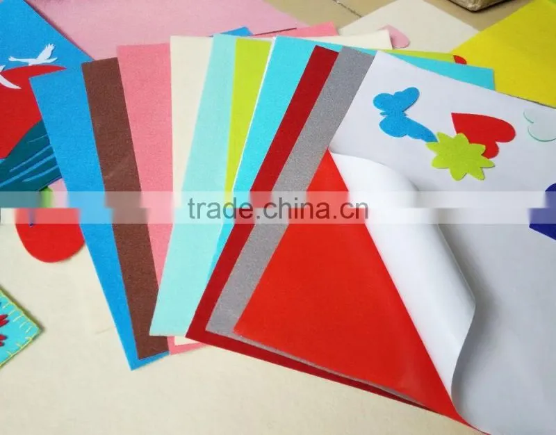 17030801 self adhesive fabric/color felt/polyester needle felt