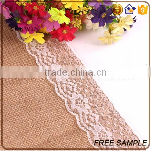 fancy quality burlap lace dining room table runners