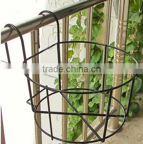 Metal hanging Flower Plant Holder Balcony Flower racK