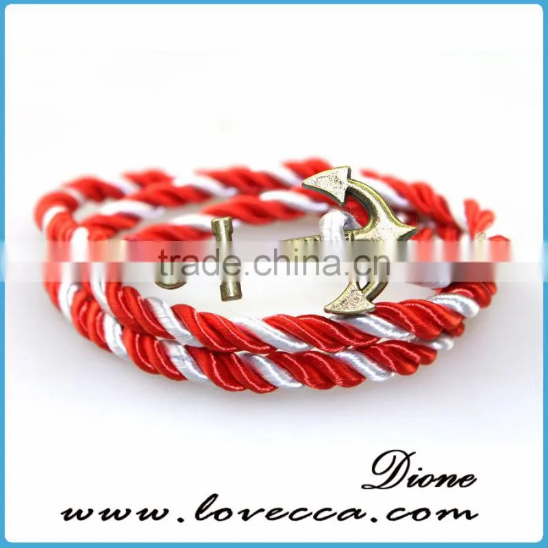 Colorful Handmade Mens Anchor Rope Bracelet Wholesale