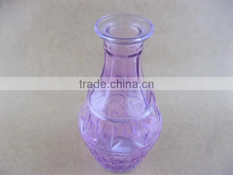 colored glass vase / glass flower vase