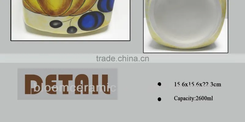 Decorative ceramic sealed food canister