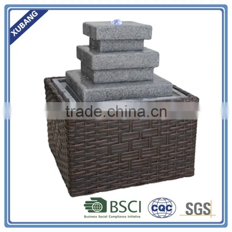 home decor waterfall fountain rattan tower fountain