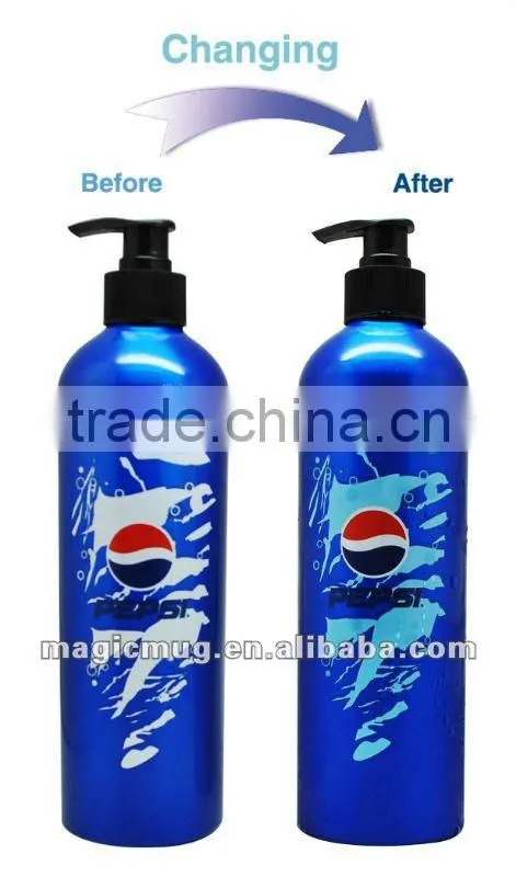 Cold color changing Aluminum Bottle Spiderman