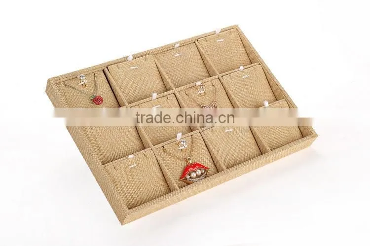 Linen jewelry display neck stands jewelry display tray