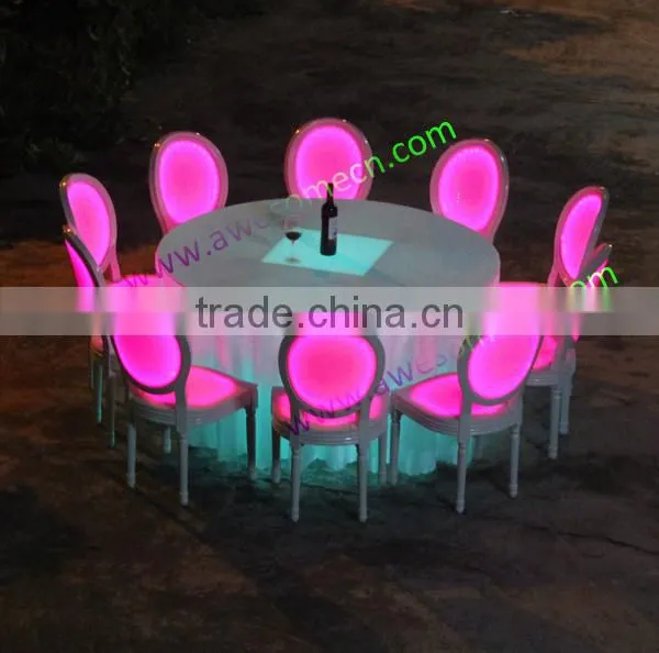 dubai wood led furniture for white wedding (CH004)