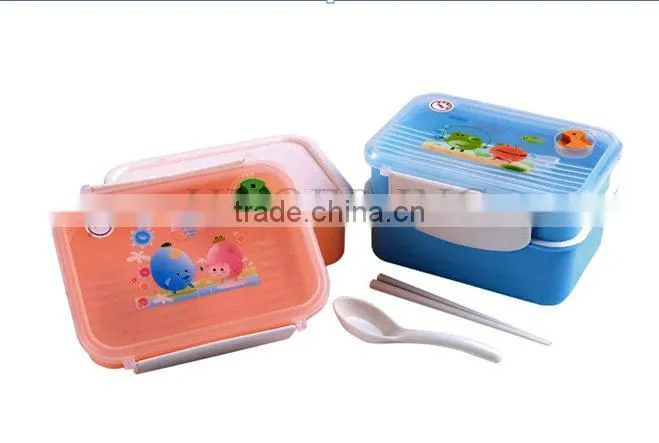 Double Layer PP Plastic Children Lunch Box