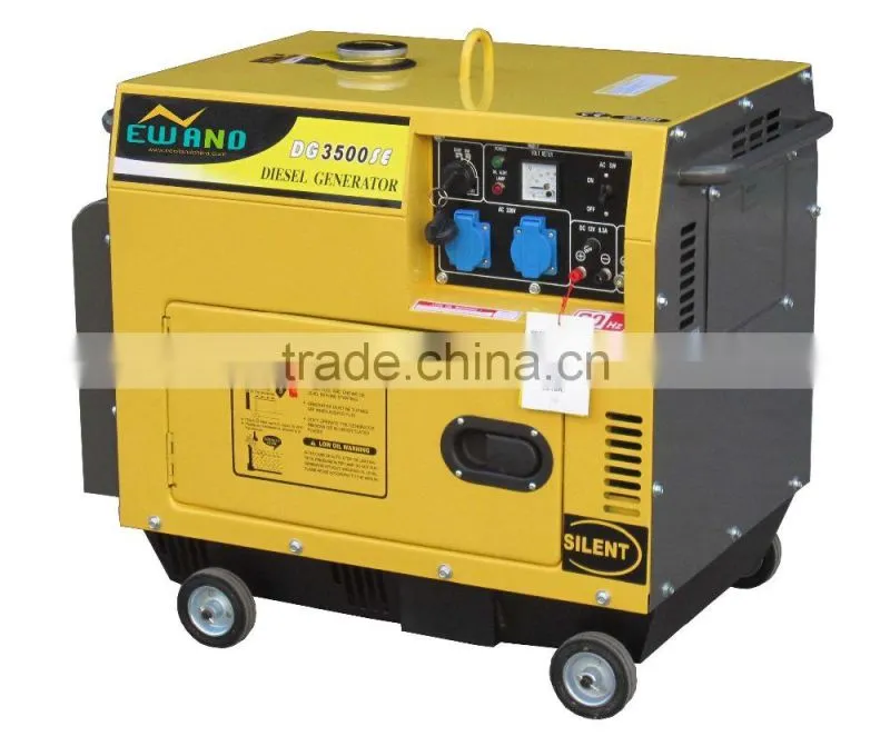 5KW single phase 100% copper wire low price soundproof diesel generator
