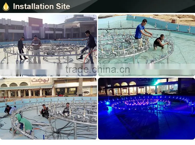 2017 China golden factory supplier asian stainless steel water music fountain