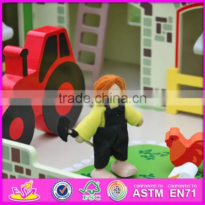 Top fashion kids wooden toy barns best sale children wooden toy barns W06A167-S
