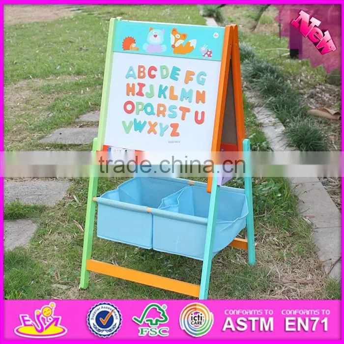 New wooden magnetic drawing board for kids,best sale wooden magnetic drawing board for toddlers W12B102-S