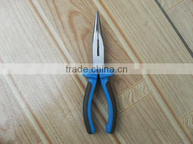 fine polished high quality long nose plier,CR-V