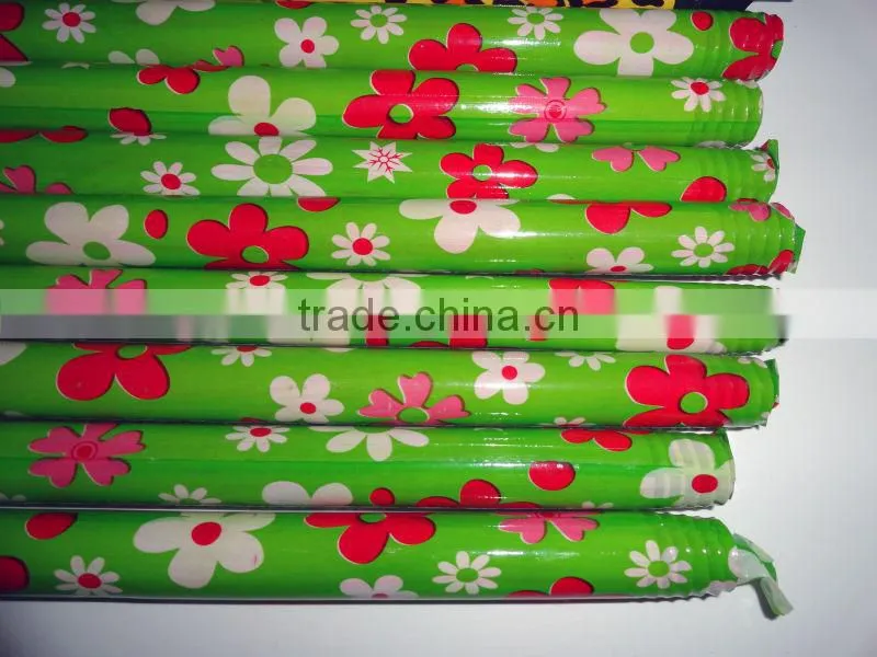 plastic broom with PVC coated wooden handle