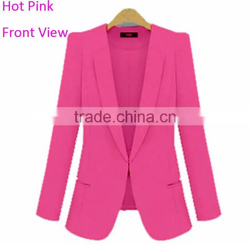 2016 Wholesale Slim Leisure Ladies Blazers Designs for Women