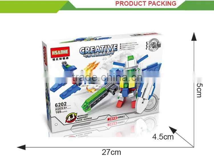 169pcs educational diy set kids building block series robot