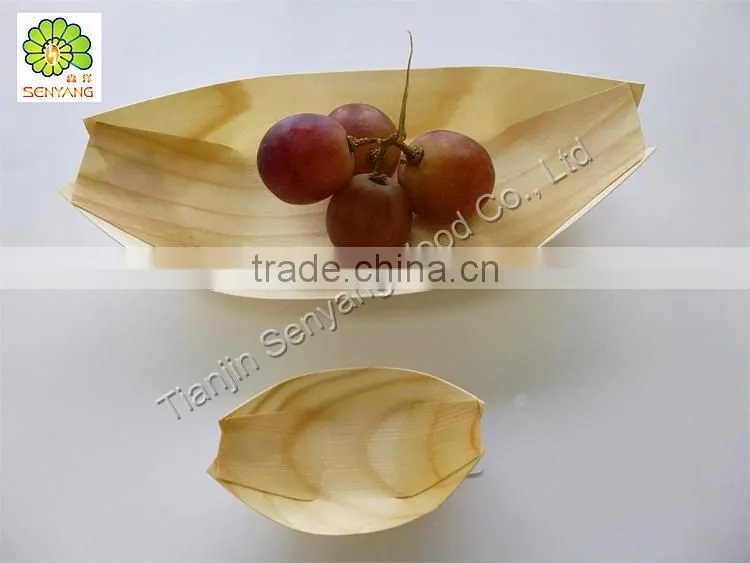 food conveyor reataurant serving box japanese wooden sushi boat