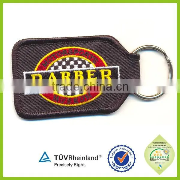 China supplier cheap custom woven keyring