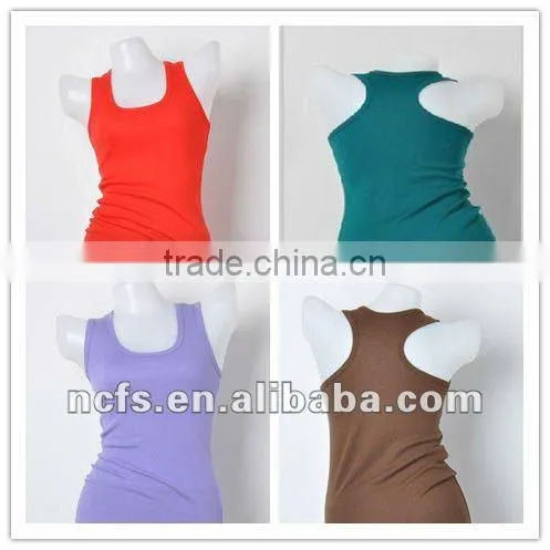 Ladies' sleeveless blank tank top