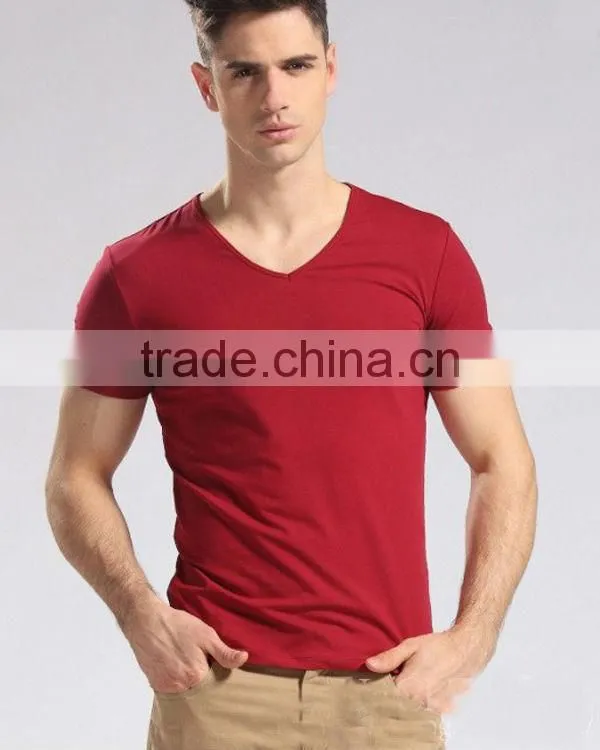 Handsome men new style plain bulk black t shirts