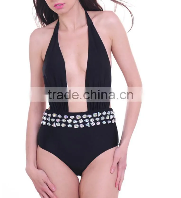 M881 Runwaylover2016 ladies sexy diamond one piece bikini swimwear