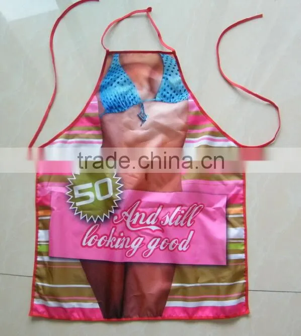 printed polyester apron
