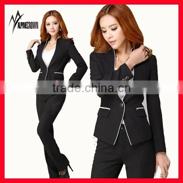 slim design with lapel suit, single button official suit