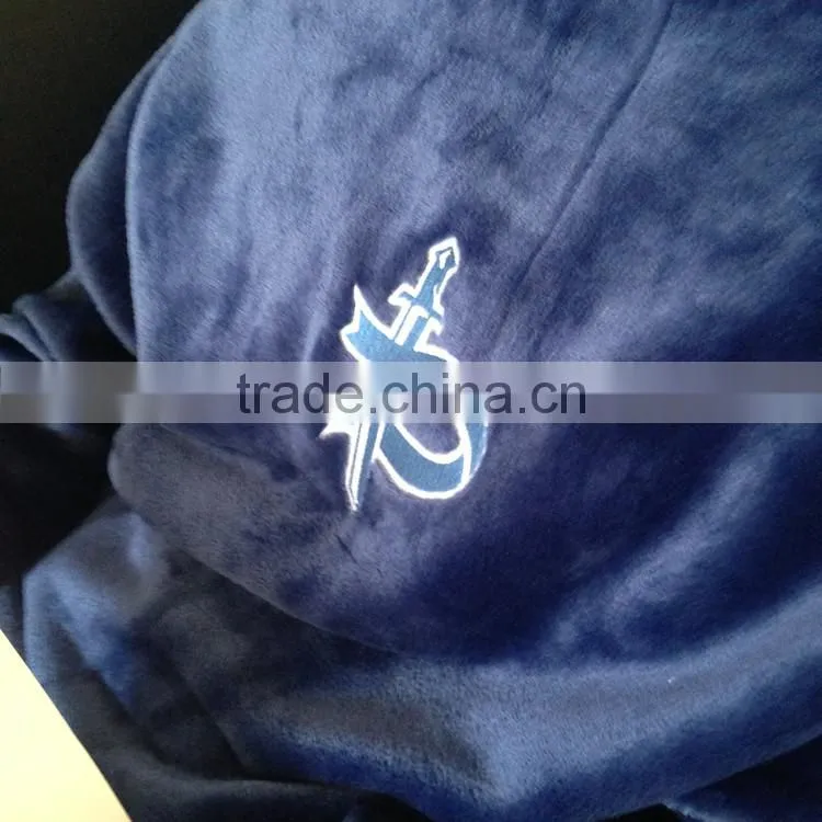 Cozy fleece throw sleeves adults tv wearable blanket