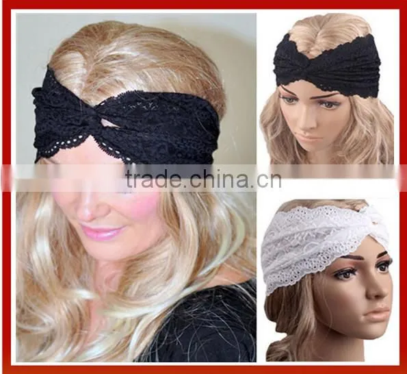 New Design Godbead Black Turban Headband Cotton Spandex Workout Hair Bands/ Women's Fashion Hair Band Headband/Elastic Hair Head