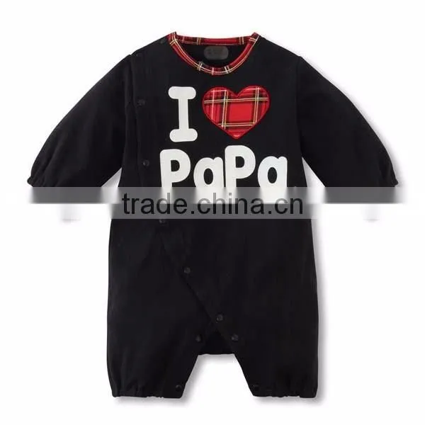 2016 autumn sweet heart long sleeve pure cotton baby girl & boy romper