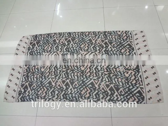 fashion chiffon colorful sawtooth painting scarf and shawl wholesale