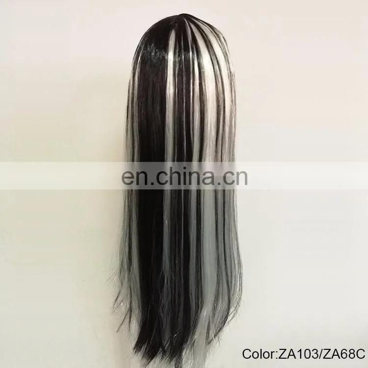 Carnival black white grey party wigs P-W221