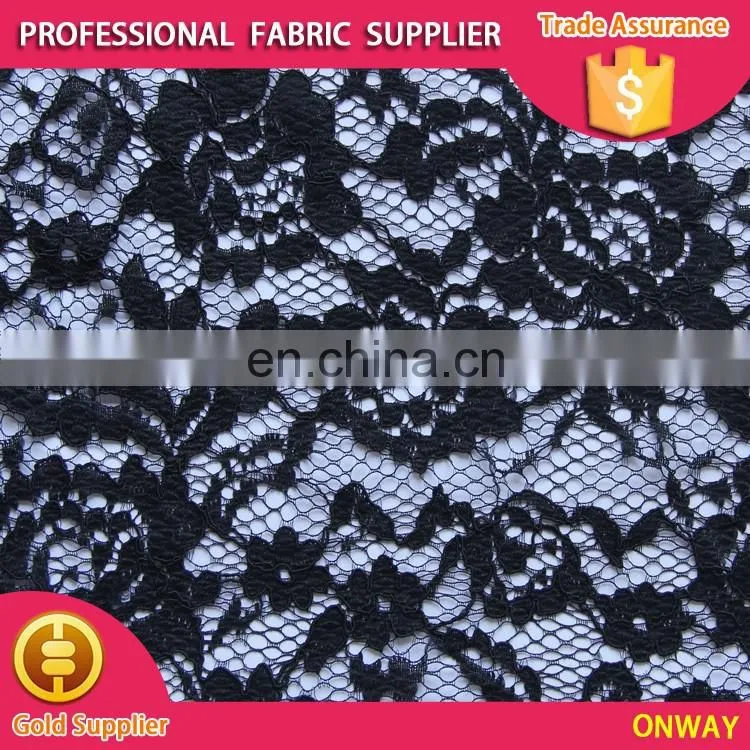 new design burnt-out polyester/cotton solid lace for all ladies' garment