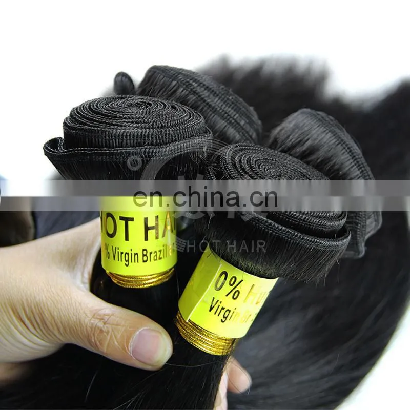 Wholesale 5A 100% virgin brazilain straight remy hair extensions