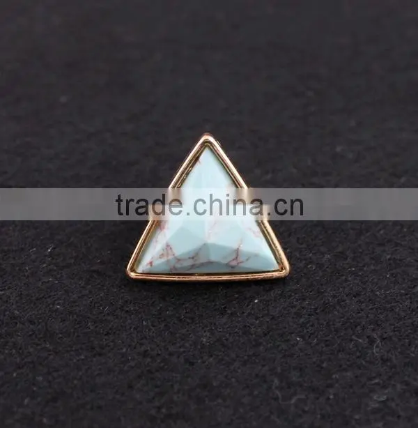 Latest gold ring design natural stone turquoise ring for for wholesale