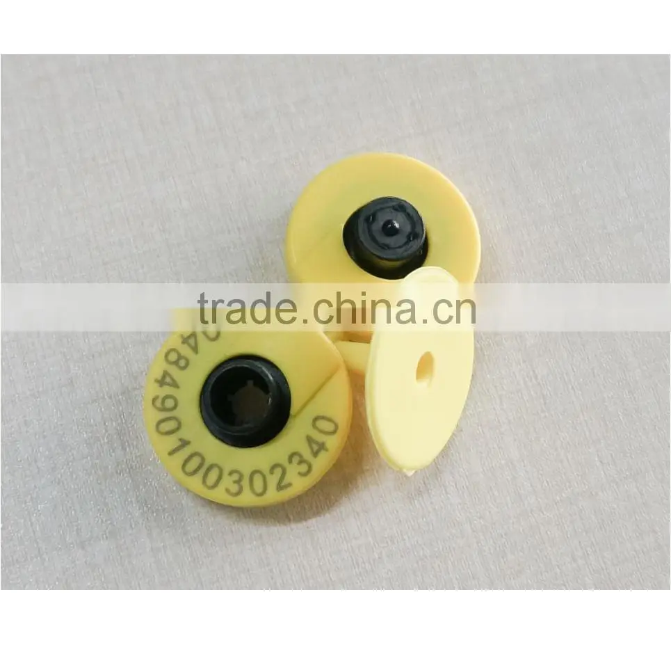 Eco-friendly EM4305 LF Rfid ear tag animal tags for sheep / cattle / goat / cow / pig animal management