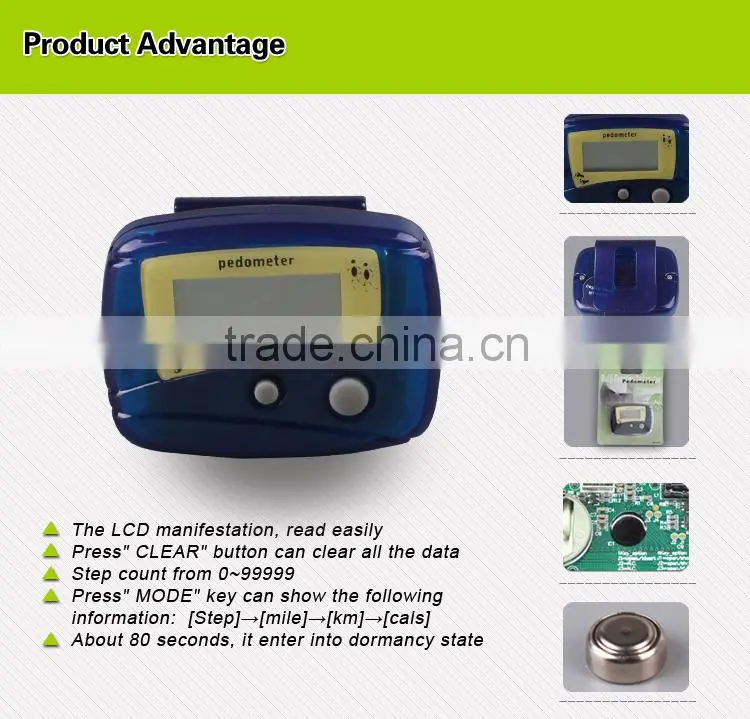 Professional manufacturer multifuction smart health wristband pedometer with CE ROHS EMC approval